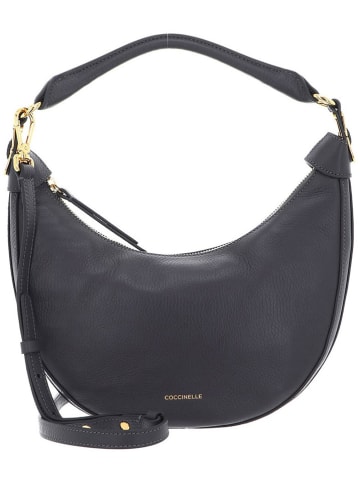 COCCINELLE Leder-Schultertasche in Dunkelblau - (B)26 x (H)21 x (T)15,5 cm