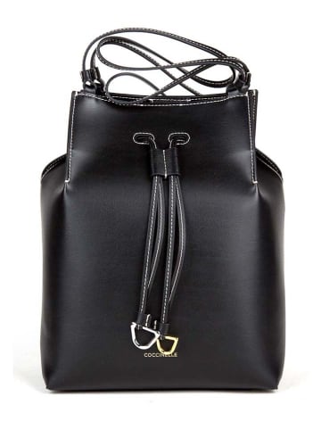 COCCINELLE Leder-Schultertasche in Schwarz - (B)14 x (H)19 x (T)12 cm
