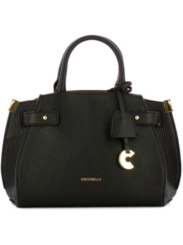 COCCINELLE Leder-Henkeltasche in Schwarz - (B)22,5 x (H)18 x (T)13,5 cm