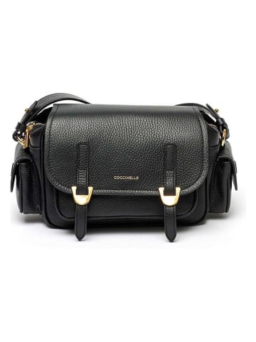 COCCINELLE Leder-Umhängetasche in Schwarz - (B)15 x (H)21 x (T)9 cm