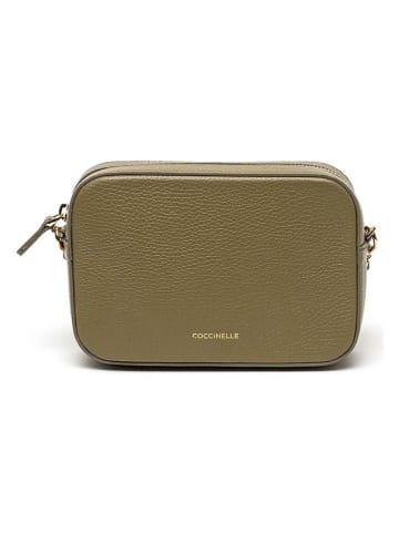 COCCINELLE Skórzana torebka w kolorze khaki - 21 x 17 x 6 cm