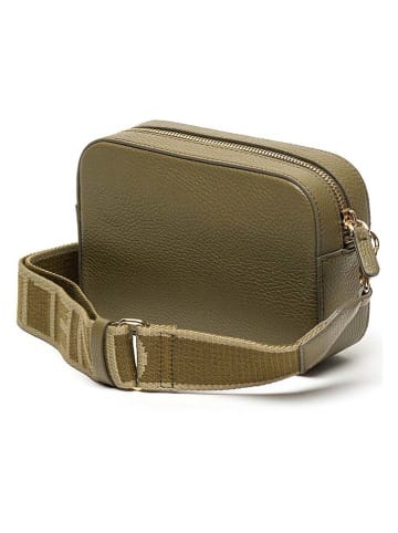 COCCINELLE Leder-Umhängetasche in Khaki - (B)21 x (H)17 x (T)6 cm