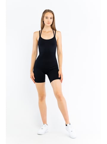 Stronger Trainingsjumpsuit "Strappy" in Schwarz