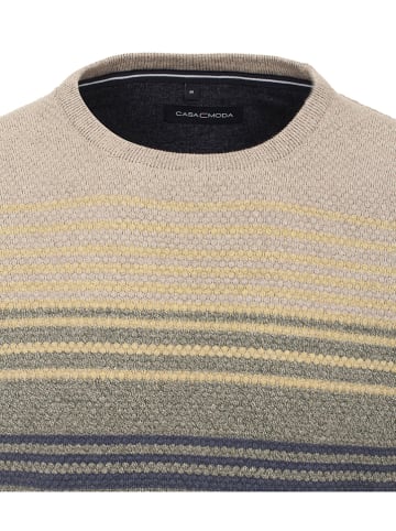 CASAMODA Pullover in Dunkelblau/ Beige