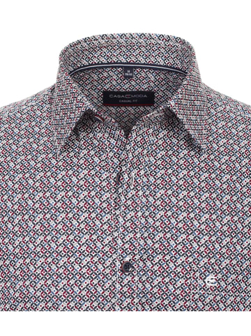 CASAMODA Hemd - Casual fit - in Dunkelgrün/ Bordeaux