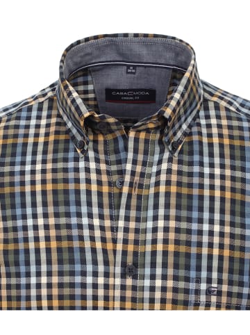 CASAMODA Hemd - Casual fit - in Dunkelblau/ Orange