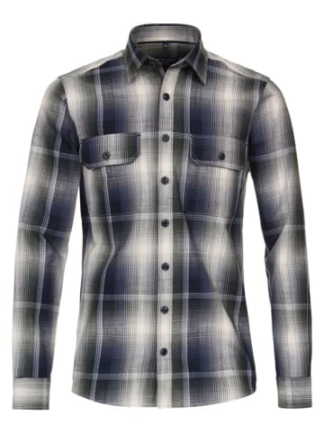 CASAMODA Koszula - Casual fit - w kolorze granatowo-kremowym