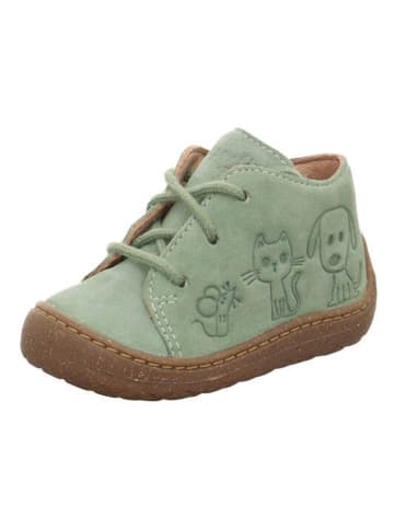 superfit Leder-Schnürhalbschuhe "Saturnus" in Grün