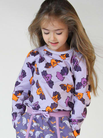 Småfolk Longsleeve "Fledermäuse" in Lila/ Bunt