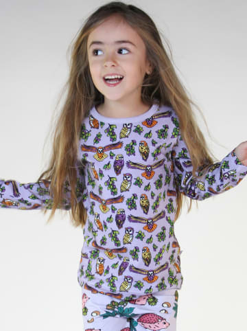 Småfolk Longsleeve "Uilen" paars/meerkleurig