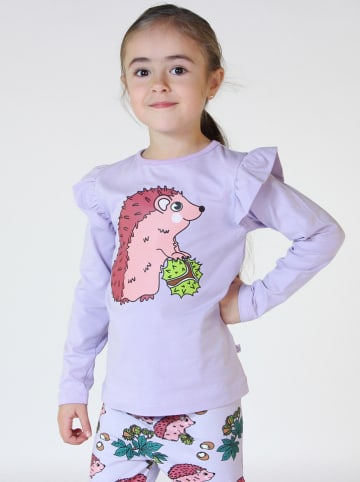 Småfolk Longsleeve "Igel" in Lila