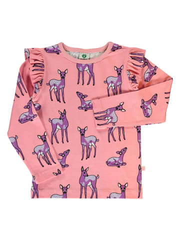 Småfolk Longsleeve "Rehe" in Rosa/ Lila