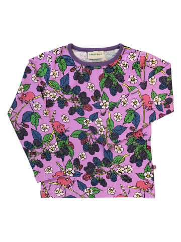 Småfolk Longsleeve "Brombeeren" in Lila/ Bunt