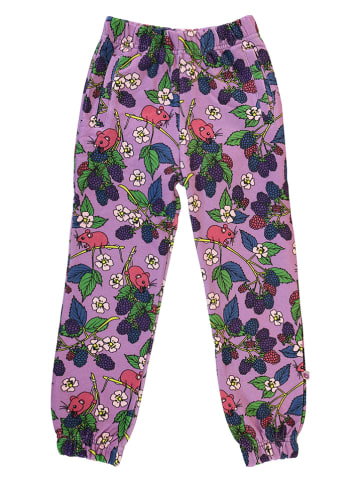 Småfolk Sweathose "Brombeeren" in Lila/ Bunt