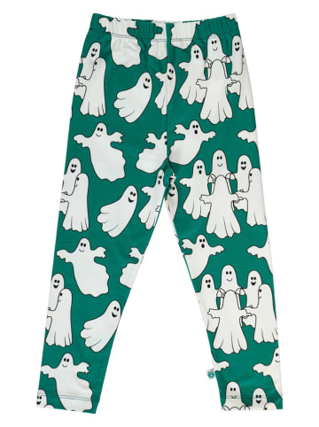Småfolk Legginsy "Ghosts" w kolorze zielono-białym