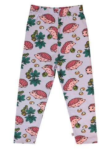 Småfolk Leggings "Igel" in Lila/ Bunt