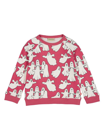Småfolk Sweatshirt "Gespenster" in Rot/ Weiß