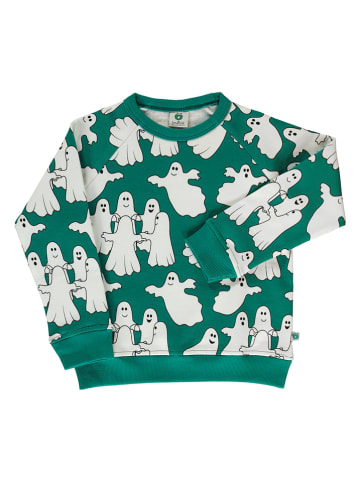 Småfolk Sweatshirt "Spook" groen/wit