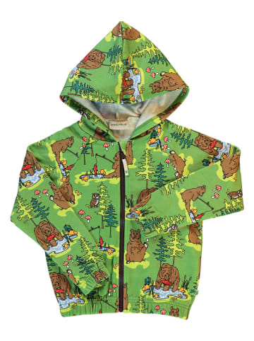 Småfolk Sweatjacke "Bären" in Grün/ Braun