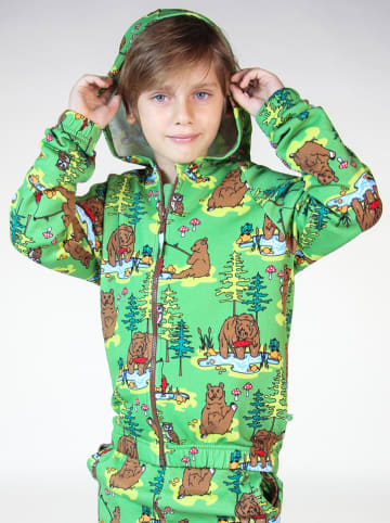Småfolk Sweatvest "Beren" groen/bruin