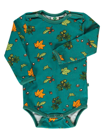 Småfolk Body "Autumn" w kolorze niebieskim ze wzorem