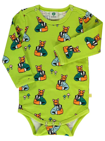 Småfolk Body "Fuchs & Dachs" in Hellgrün/ Bunt