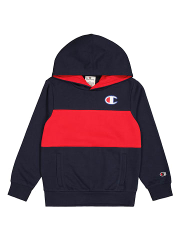 Champion Hoodie in Rot/ Dunkelblau