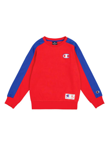 Champion Sweatshirt in Rot/ Blau