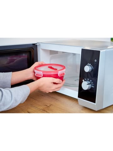 Emsa Mikrowellendosen "Clip & Micro" in Rot - 1,1 l