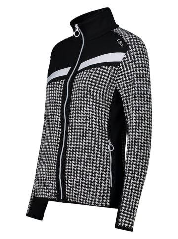 CMP Fleecejacke in Weiß/ Schwarz