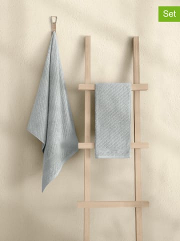 Colourful Cotton 2-częściowy zestaw ręczników w kolorze jasnoszarym