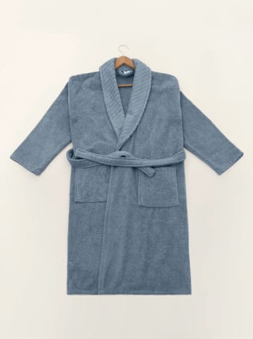 Colourful Cotton 2-delige set: badjas en handdoek blauw