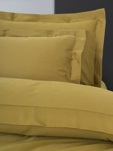 Colourful Cotton Komplet pościeli satynowej "Elegant" w kolorze musztardowym