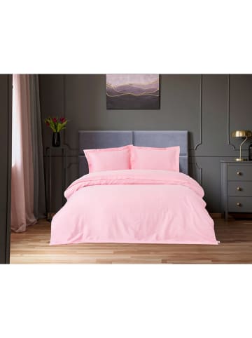 Colourful Cotton Satijnen beddengoedset "Elegant" lichtroze