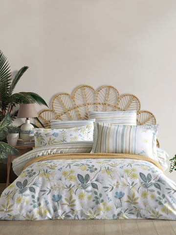Colourful Cotton Renforcé beddengoedset "Hope" wit/groen/geel