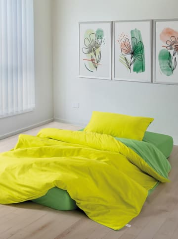Colourful Cotton Renforcé beddengoedset "Sage" geel/groen