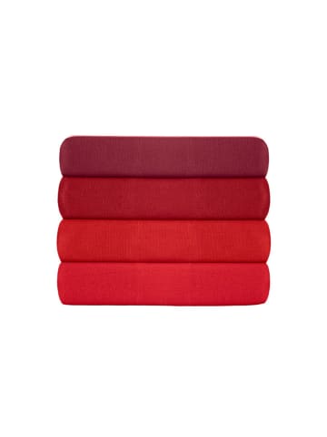 Colourful Cotton 2-delige set: renforcé kussenhoezen bordeaux