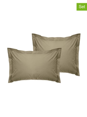 Colourful Cotton 2-delige set: renforcé kussenhoezen beige