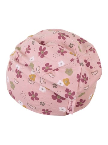 Sterntaler Czapka beanie "Flowers" w kolorze jasnoróżowym