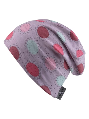 Sterntaler Beanie "Bloemen" paars