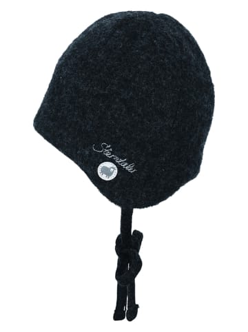 Sterntaler Woll-Bindemütze in Schwarz