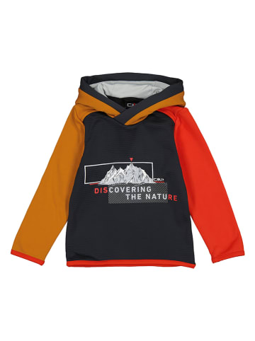 CMP Hoodie zwart/rood/geel