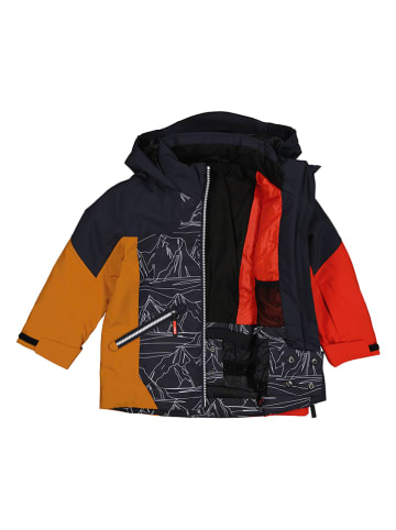 CMP Outdoorjas zwart/rood/oranje