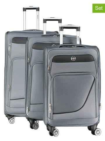 Geographical Norway 3tlg. Softcase-Trolleyset "Show" in Grau