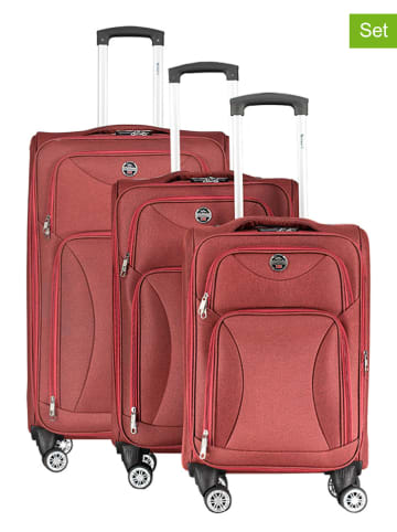Geographical Norway 3tlg. Softcase-Trolleyset "Sight" in Rot