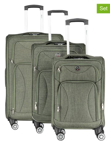 Geographical Norway 3tlg. Softcase-Trolleyset "Sight" in Khaki