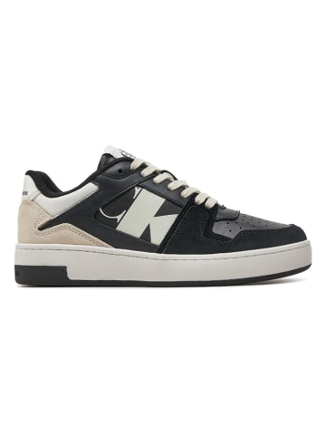 CALVIN KLEIN JEANS Leren sneakers zwart/crème