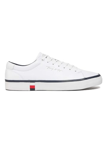 CALVIN KLEIN JEANS Skórzane sneakersy w kolorze białym