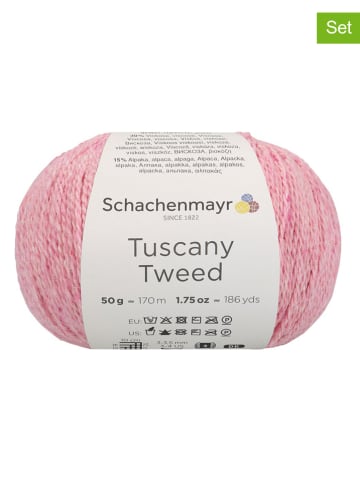 Schachenmayr since 1822 10er-Set: Wollgarne-Mixgarne "Tuscany Tweed" in Rosa - 10x 50 g