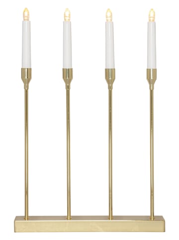 STAR Trading LED-Fensterleuchter "Lottie" in Gold - (B)33 x (H)48 cm